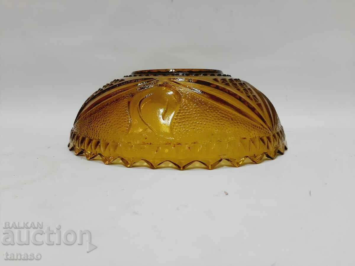 Old glass fruit bowl, colored glass(7.2) - 6 Old glass fruit bowl, colored glass(7.2) - 6