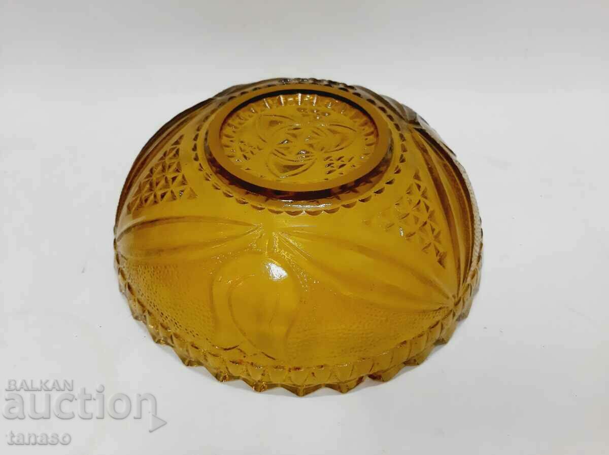 Old glass fruit bowl, colored glass(7.2) - 7 Old glass fruit bowl, colored glass(7.2) - 7