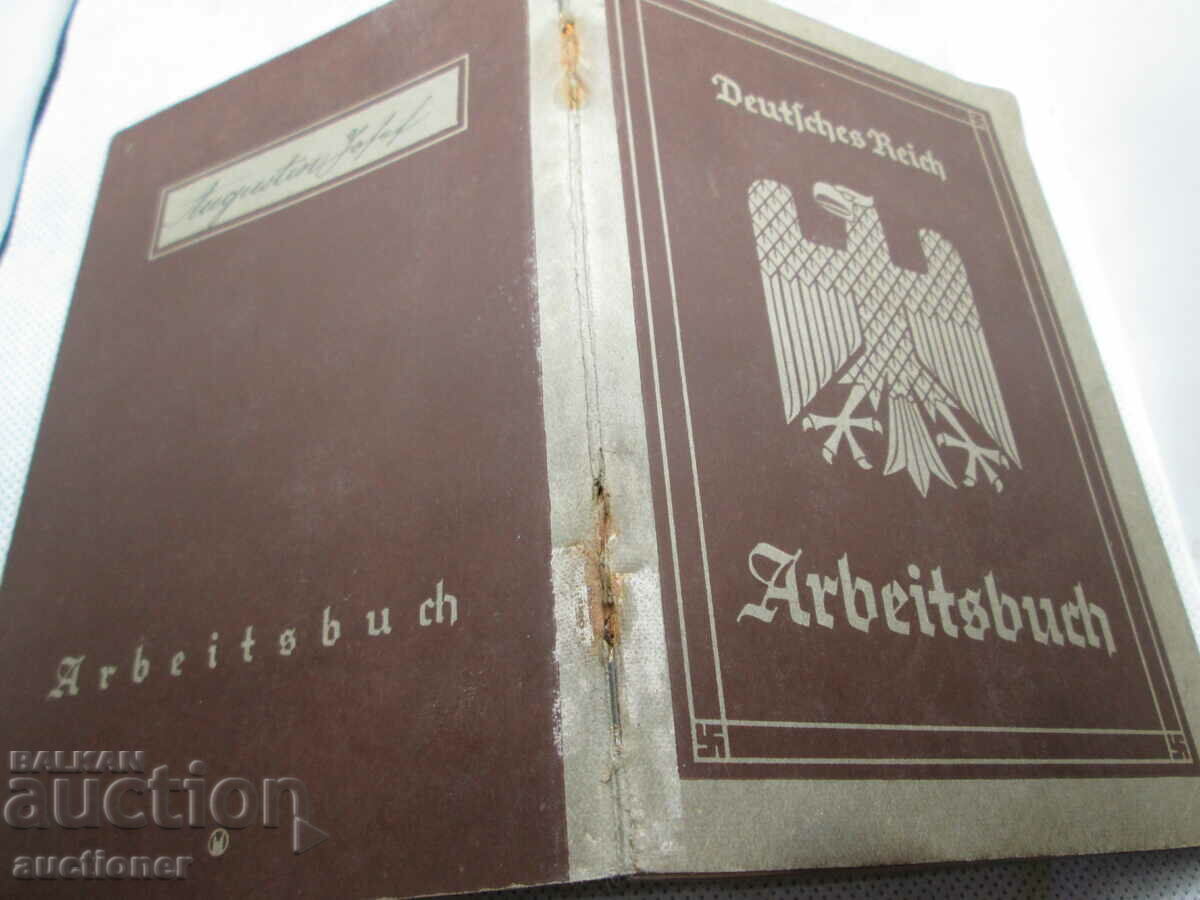 DOCUMENT DE GUARD DE LUCRU REICH-PRIMUL TIP 1935 - 6