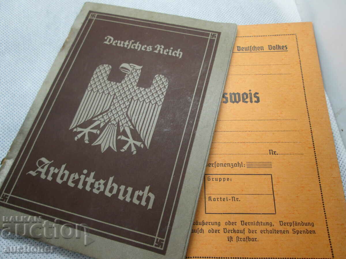 DOCUMENT DE GUARD DE LUCRU REICH-PRIMUL TIP 1935 - 7