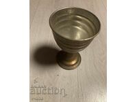 Copper bowl chalice goblet wafer church utensil