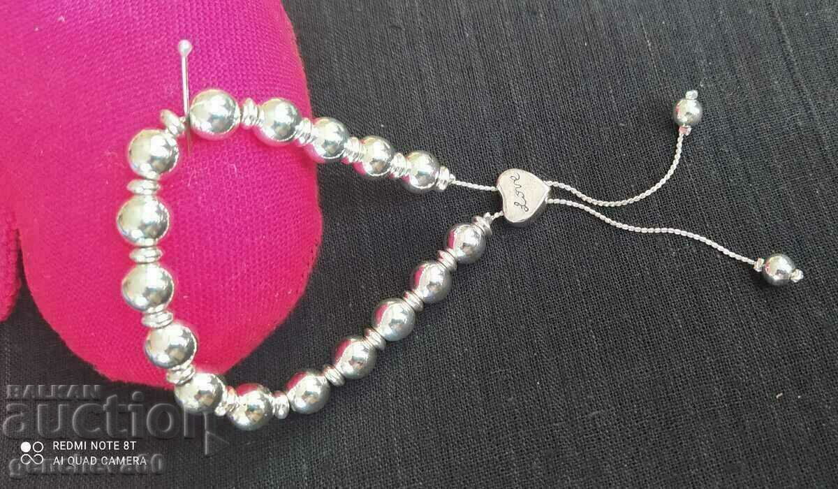 Beautiful silver fashion women's bracelet LOVE with price 21.00 BGN | € 10.74