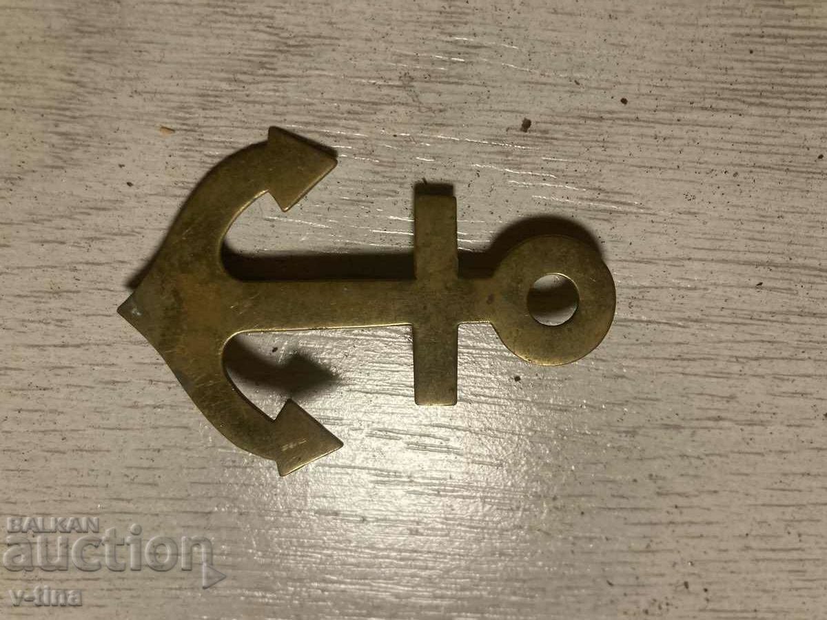 Badge insignia anchor bronze