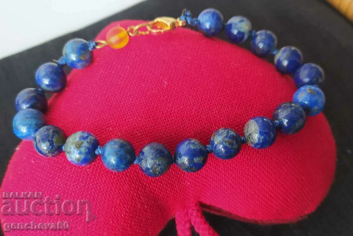 Lapis lazuli bracelet, beads 10mm.