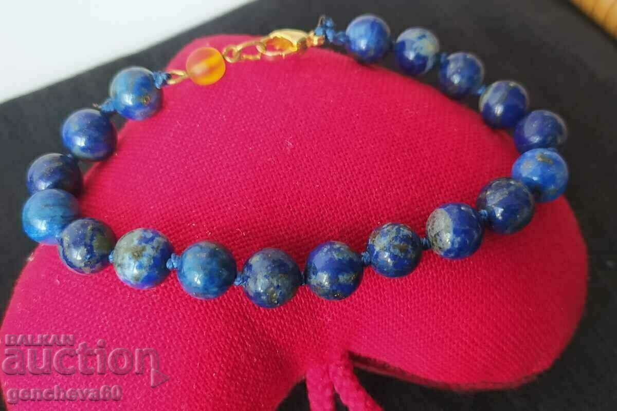 Βραχιόλι Lapis lazuli, χάντρες 10mm.