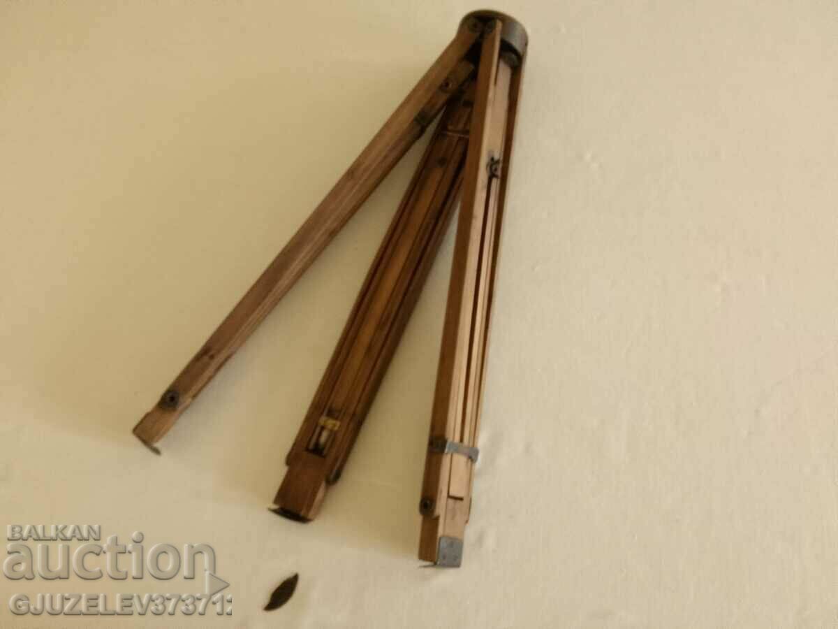 collectible old wooden tripod stand