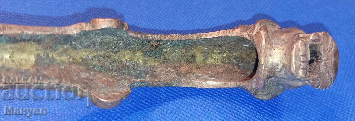 Old bronze part of a sword "Lion's head". - 5 Old bronze part of a sword "Lion's head". - 5