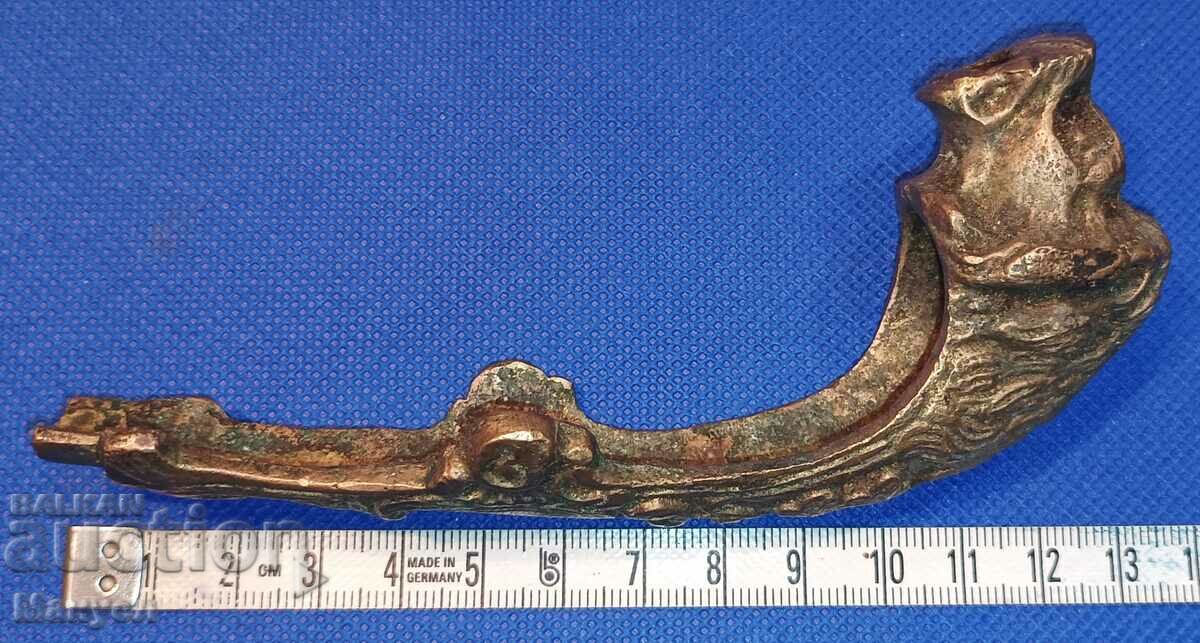 Old bronze part of a sword "Lion's head". - 7 Old bronze part of a sword "Lion's head". - 7