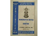 1966 Футболна програма -Manchester United-Everton