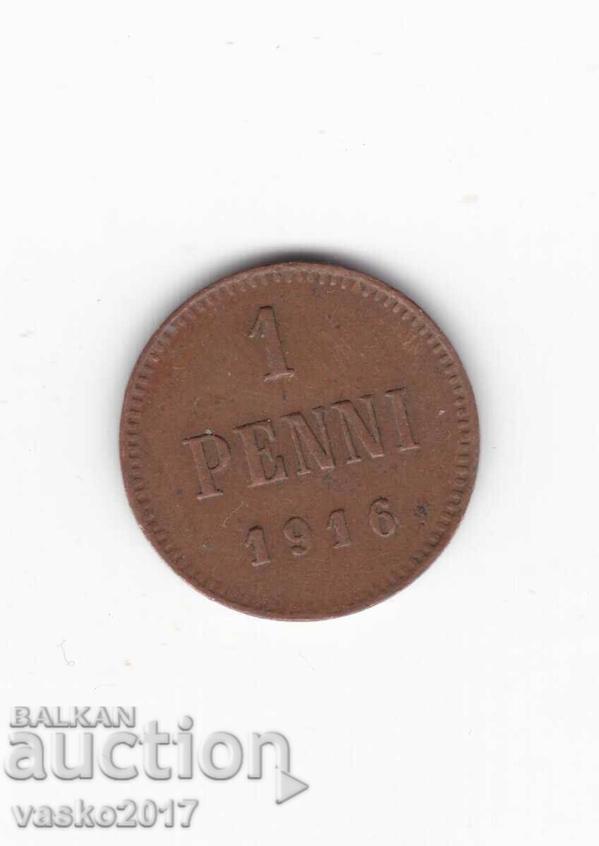 1 PENNI - 1916 Russia for Finland