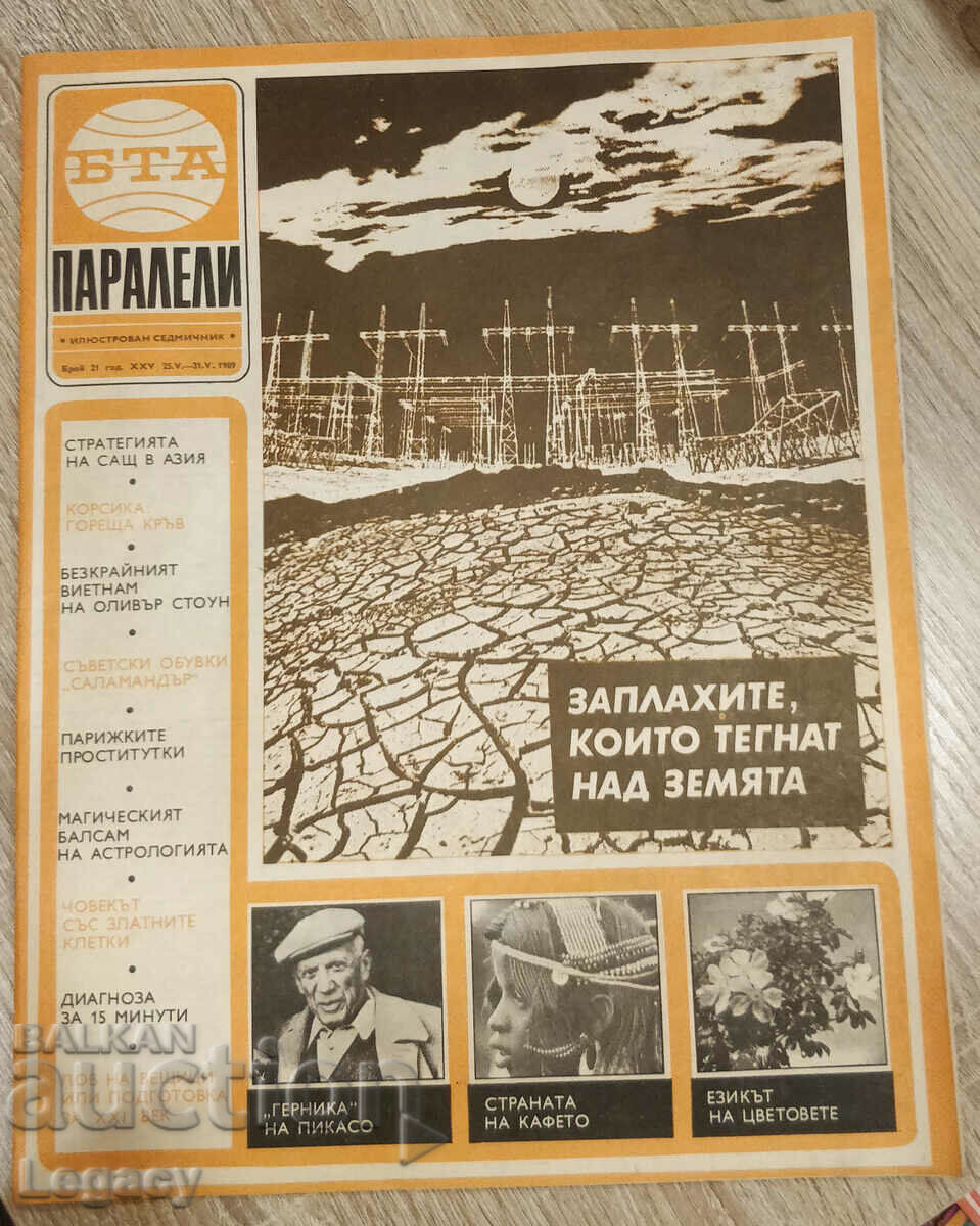1989 BTA Parallels Magazine - Amenințări la adresa Pământului, numărul 21