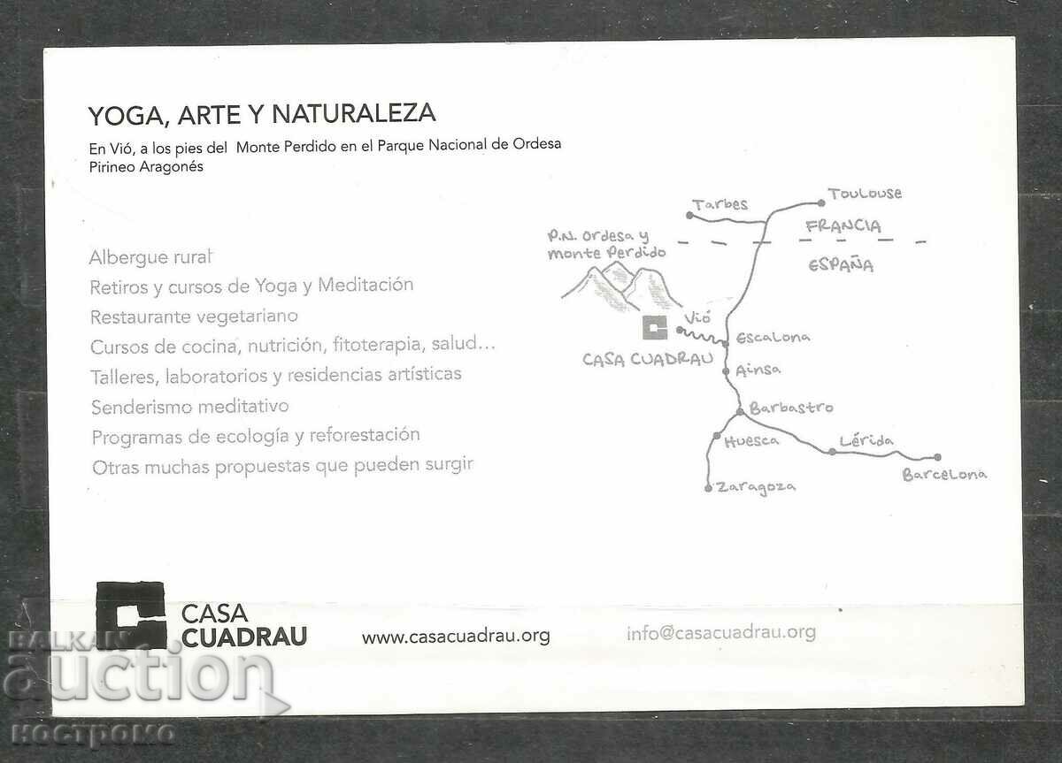 YOGA ARTE y NATURALEZA - SPAIN card - A 1916 with price 1.00 BGN | € 0.51