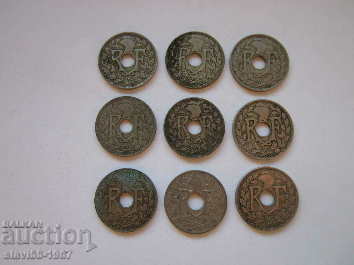 LOT CENTISIMI FRANCE 1921/33. BZC !!! with price 8.00 BGN | € 4.09