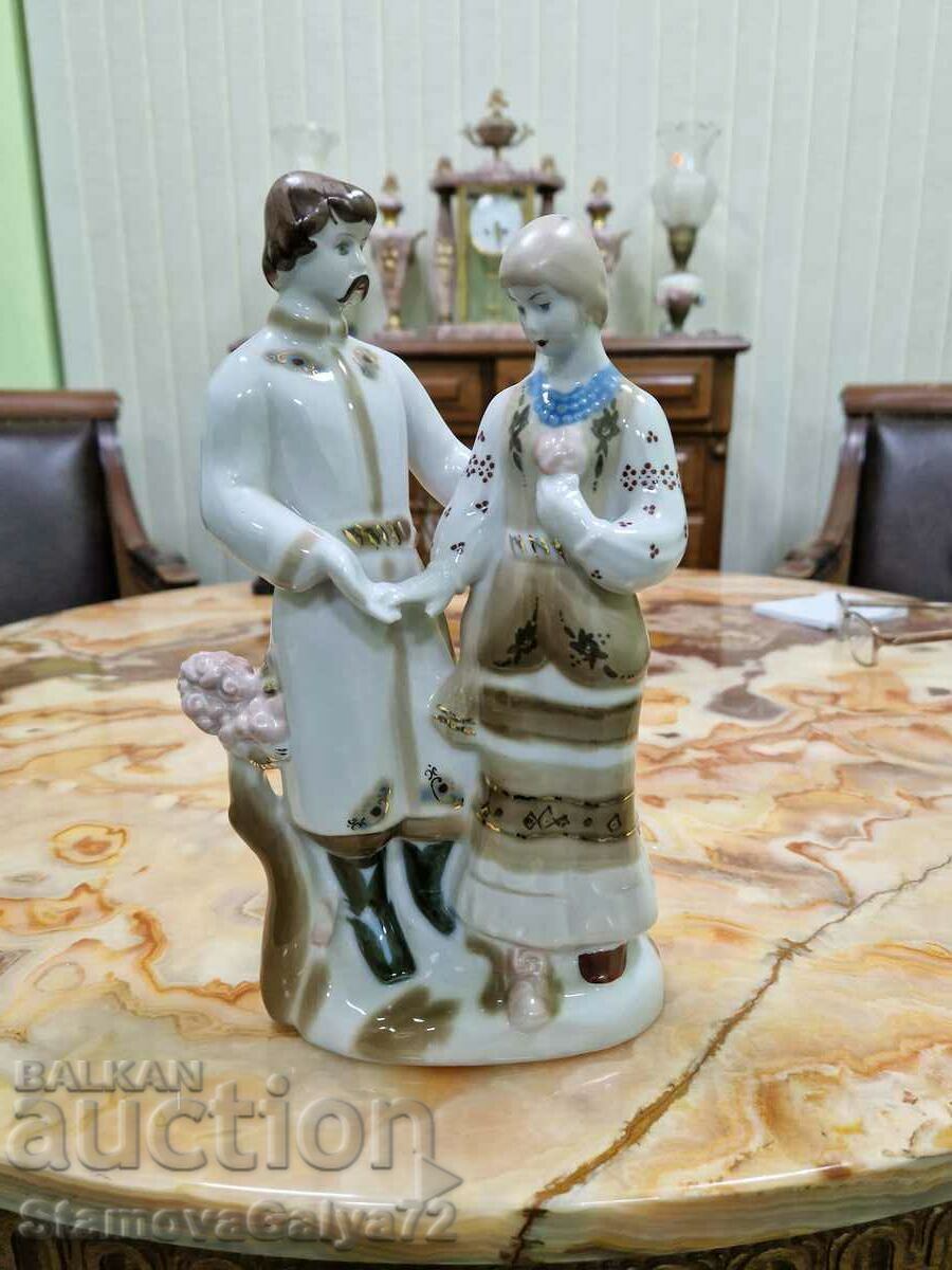 A wonderful antique Ukrainian porcelain figure figurine