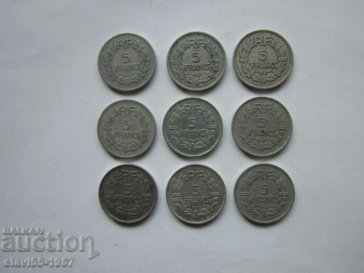 Auction LOT 5 FRANC FRANCE 1949 BZC !!! Auction LOT 5 FRANC FRANCE 1949 BZC !!!