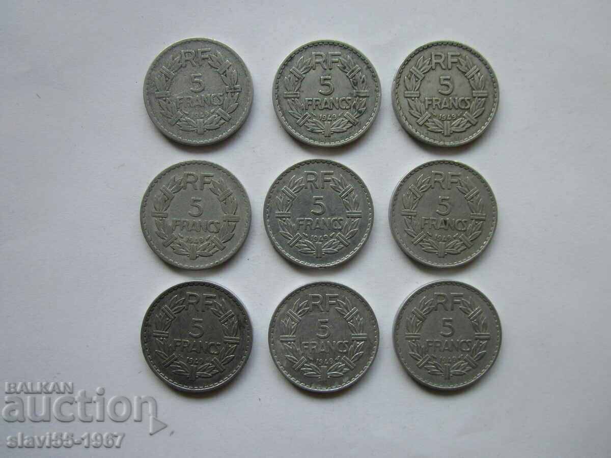 LOT 5 FRANC FRANCE 1949 BZC !!! LOT 5 FRANC FRANCE 1949 BZC !!!