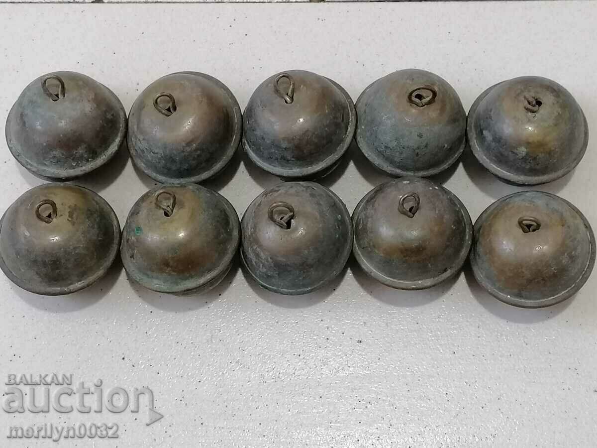Bronze bells for horse harness type "nut" 10 pieces - 5 Bronze bells for horse harness type "nut" 10 pieces - 5