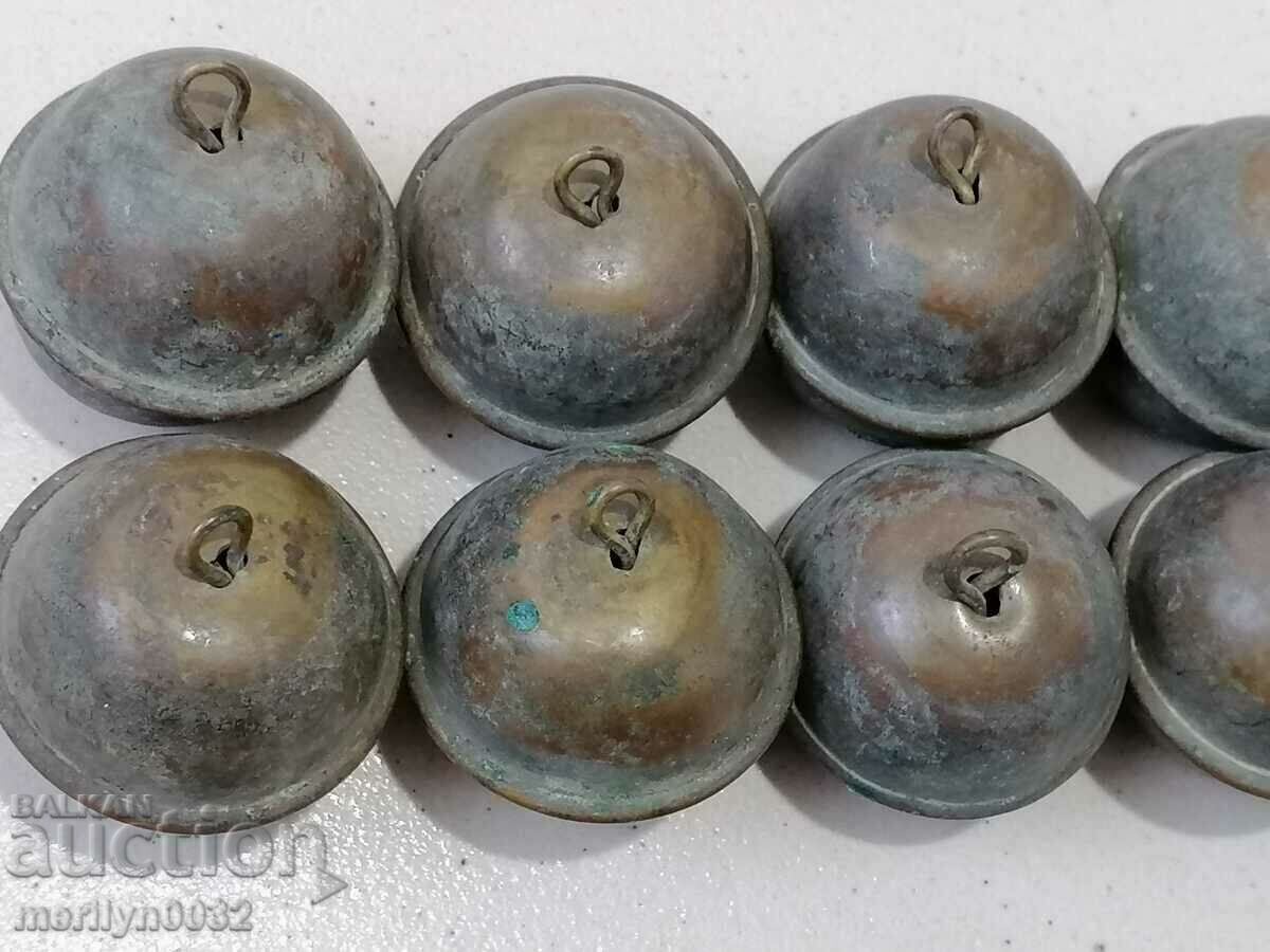 Bronze bells for horse harness type "nut" 10 pieces - 7 Bronze bells for horse harness type "nut" 10 pieces - 7