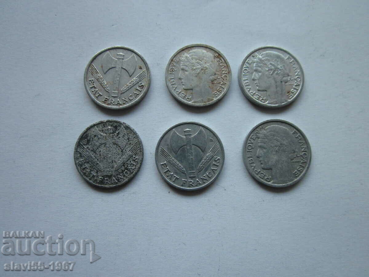 ЛОТ 50 CENTIMES ФРАНЦИЯ 1941/45г. БЗЦ !!! с цена 5.00 лв. | € 2.56 ЛОТ 50 CENTIMES ФРАНЦИЯ 1941/45г. БЗЦ !!! с цена 5.00 лв. | € 2.56