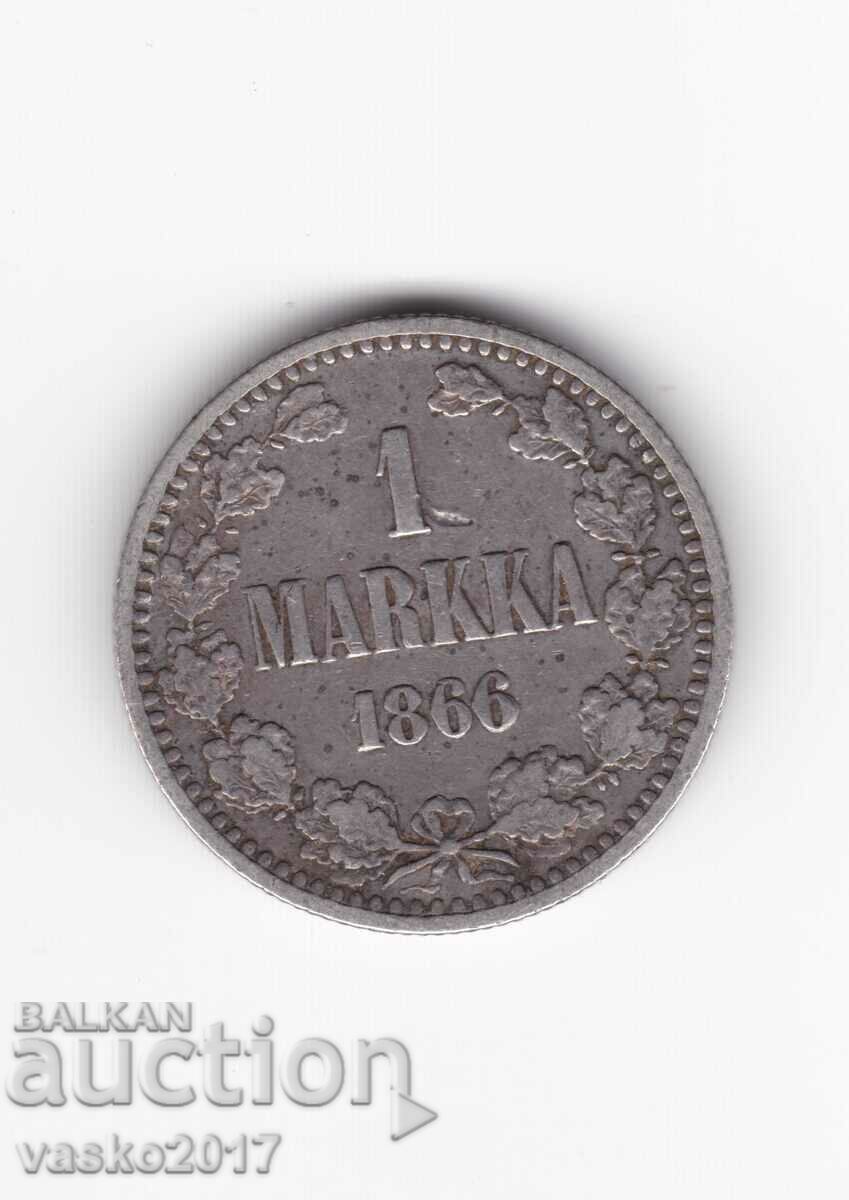 1 MARKKA - 1866 Russia for Finland 1 MARKKA - 1866 Russia for Finland