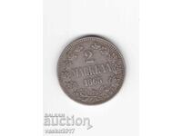 2 MARKKAA - 1865 Rusia pentru Finlanda