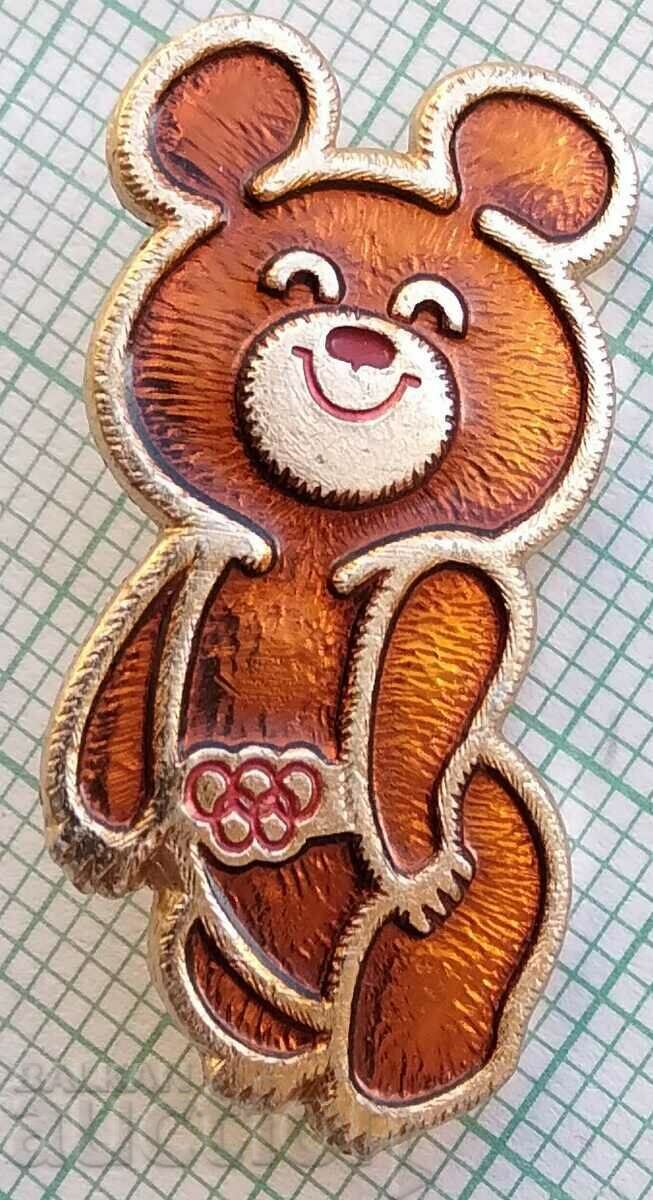 14267 Badge - Olympics Moscow 1980 - Misha - 30 mm
