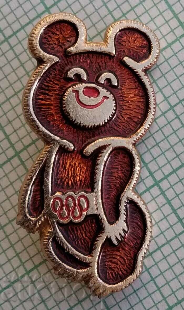14268 Badge - Olympics Moscow 1980 - Misha - 30 mm