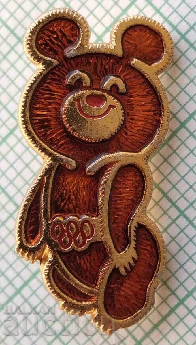 14273 Badge - Olympics Moscow 1980 - Misha - 26 mm