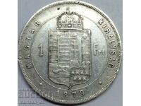 Ungaria 1 forint 1879 Franz Joseph argint