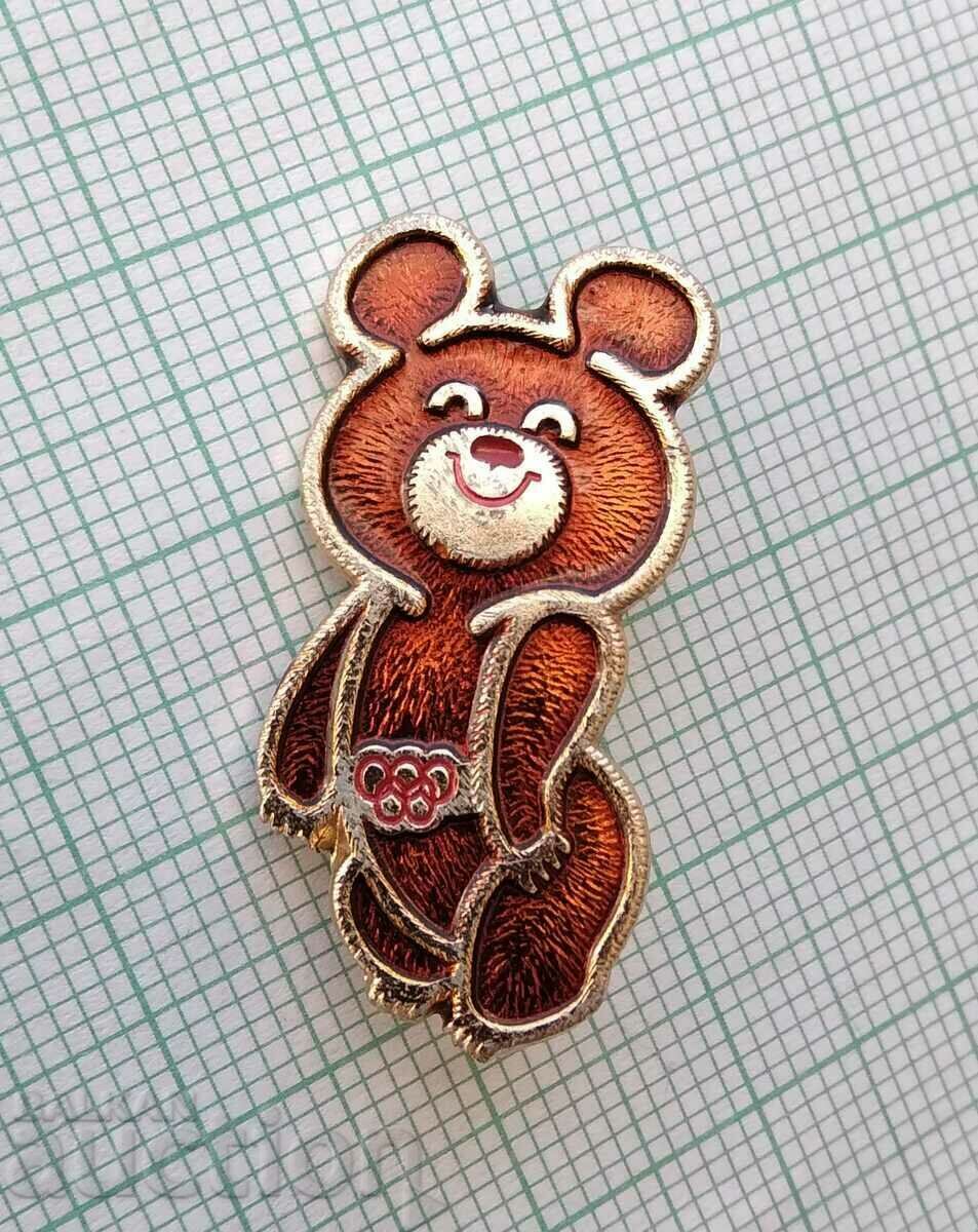 14287 Badge - Olympics Moscow 1980 - Misha - 30 mm with price 4.00 BGN | € 2.05