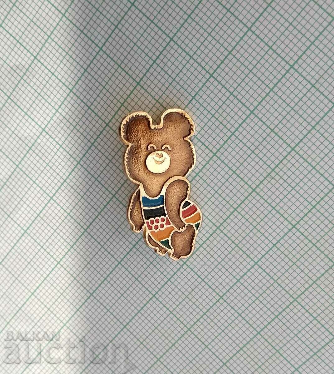 Delivery of 14300 Badge - Olympics Moscow 1980 - Misha - 29 mm Delivery of 14300 Badge - Olympics Moscow 1980 - Misha - 29 mm