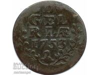 1 cent 1753 Olanda Gelderland danez