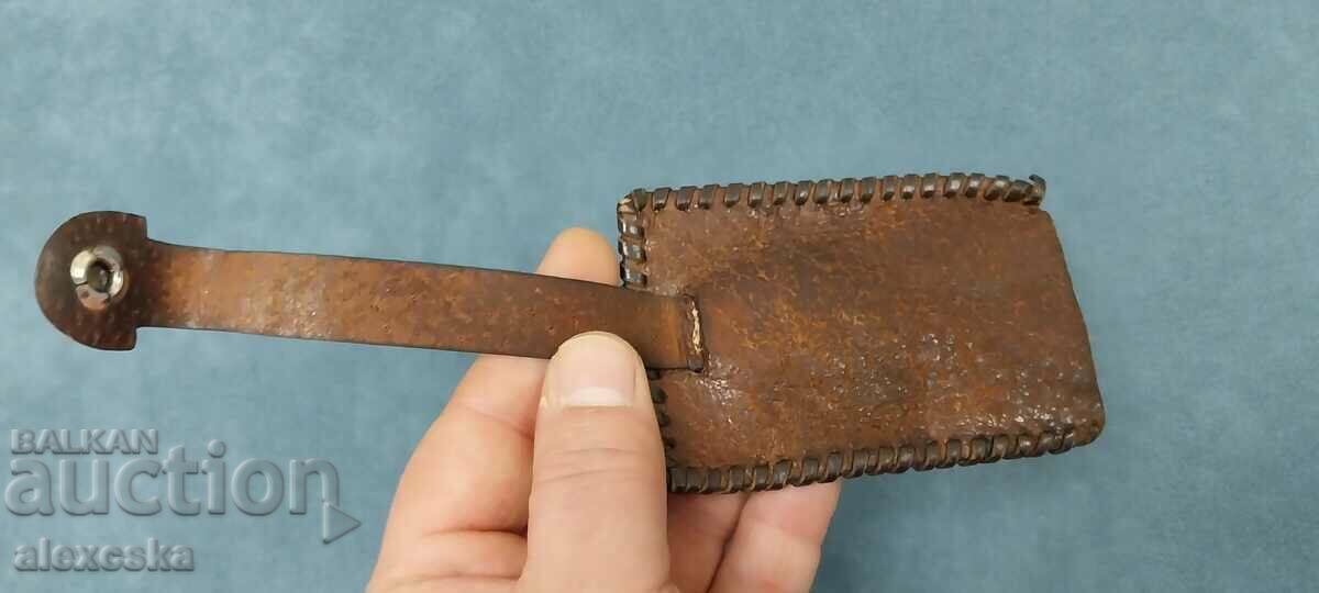 Old leather key ring - "СБХ"