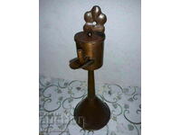 OLD SOLID COPPER OIL LAMP