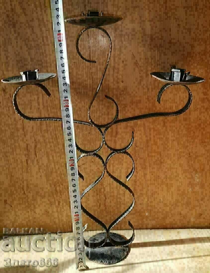 Auction Old forged candle holder Auction Old forged candle holder