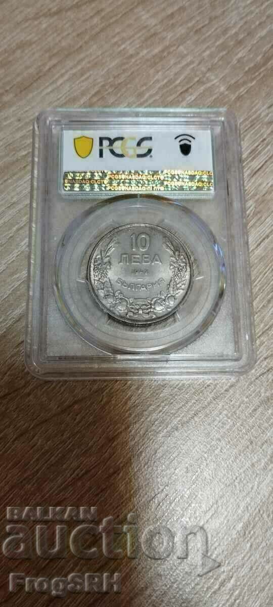 ΧΩΡΙΣ Ν.Π. 10 BGN 1943 NGC / PCGS MS 64