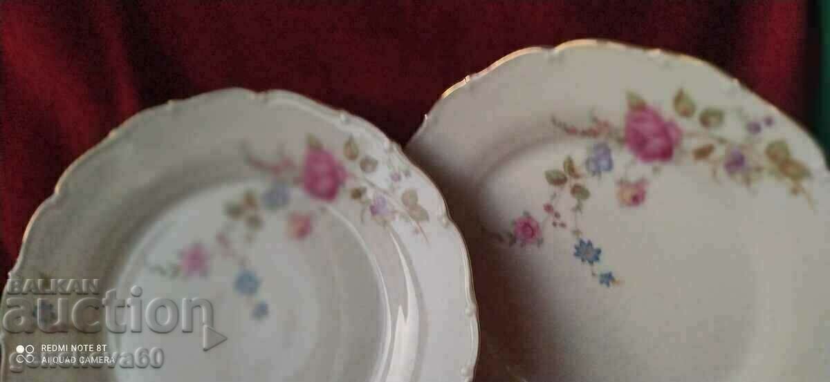 Auction TWO Beautiful Complementary Plates/Czechoslovakia Auction TWO Beautiful Complementary Plates/Czechoslovakia