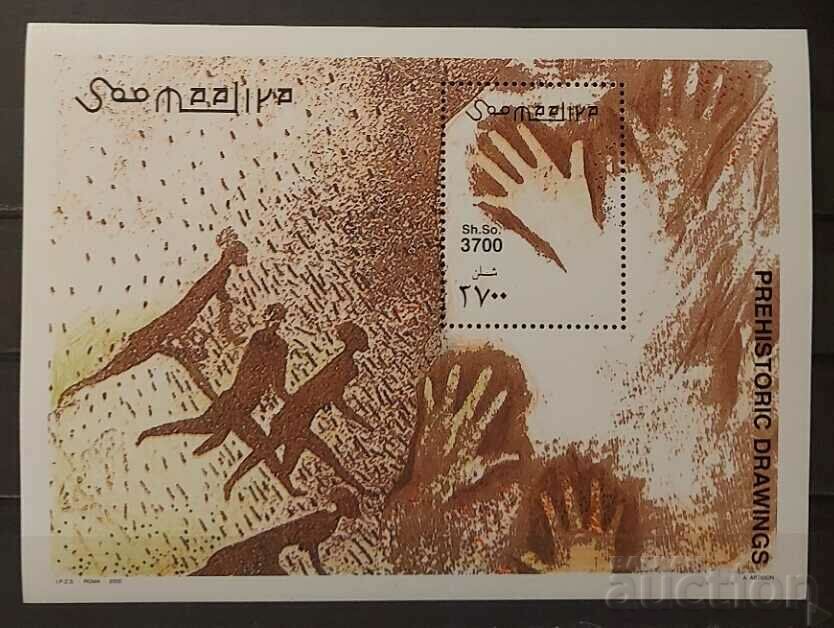 Сомалия 2002 История/Праисторически рисунки Блок 12 € MNH