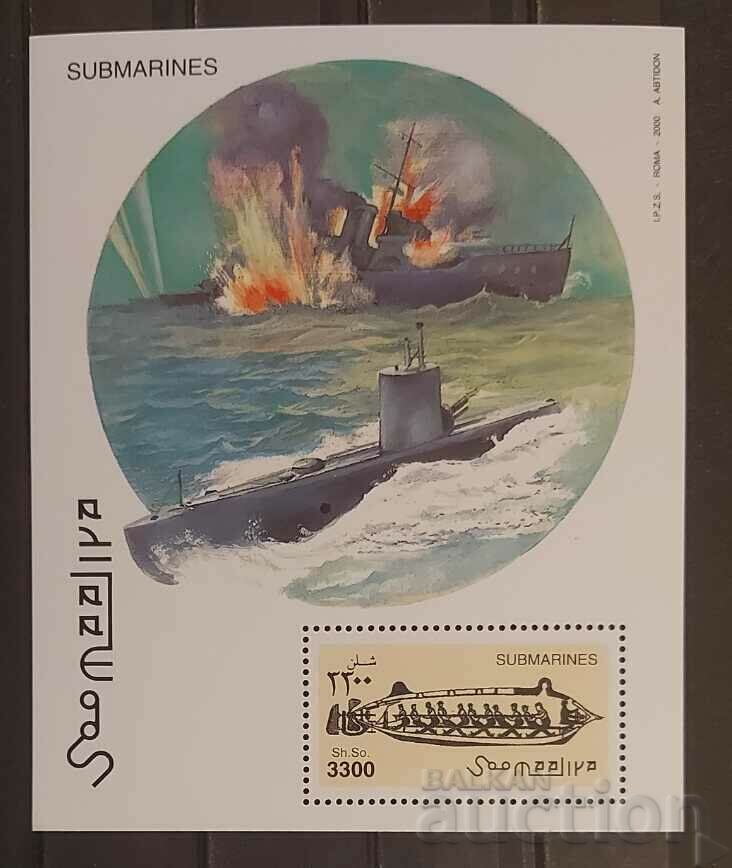 Сомалия 2000 Кораби/Подводници Блок 12 € MNH