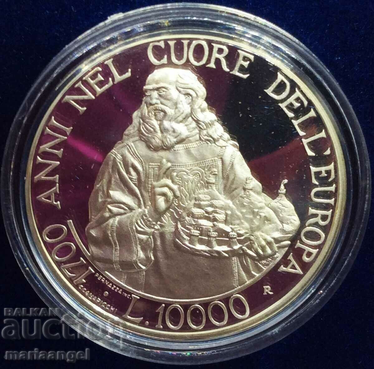 San Marino 10000 lire 2000 jubileul 1700 al republicii