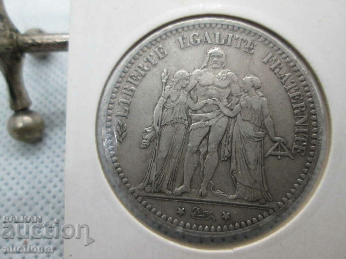 Delivery of 5 FRANC SILVER 1873 FRANCE-LETTER -K HERCULES Delivery of 5 FRANC SILVER 1873 FRANCE-LETTER -K HERCULES