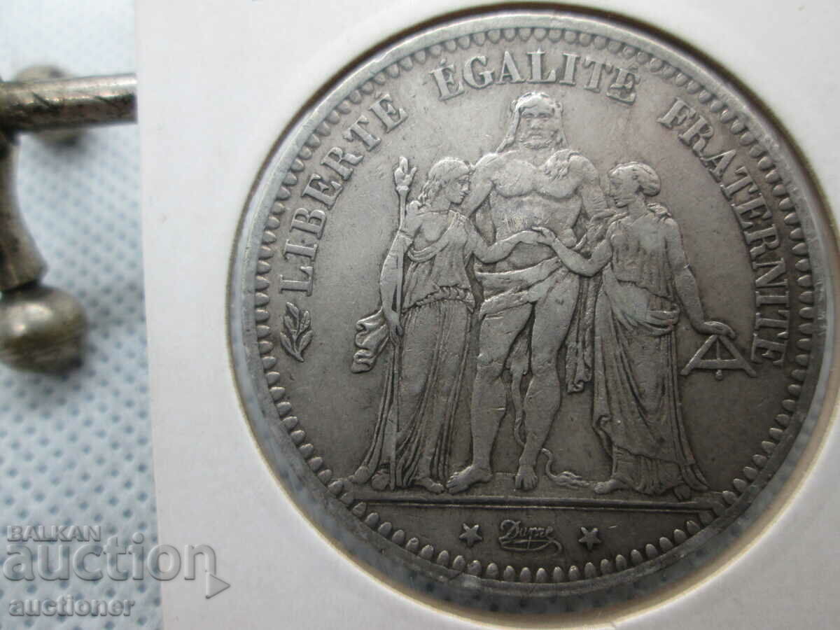 5 FRANC SILVER 1873 FRANCE-LETTER -K HERCULES - 5 5 FRANC SILVER 1873 FRANCE-LETTER -K HERCULES - 5
