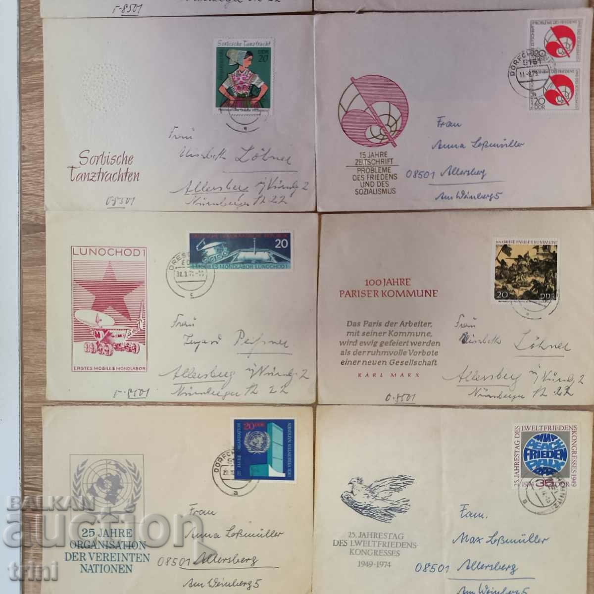 Auction  Traveled envelopes with GDR stamps 10 pieces #9