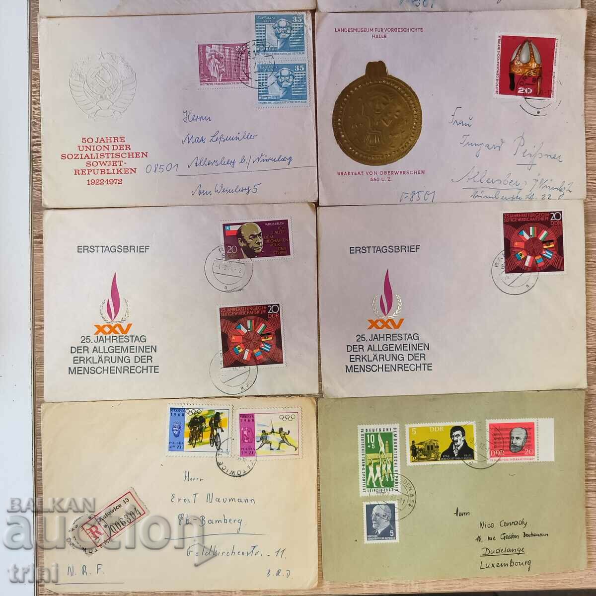 Auction Traveled envelopes with GDR stamps 10 pieces #11 Auction Traveled envelopes with GDR stamps 10 pieces #11