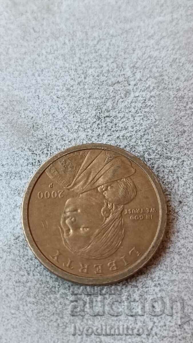 US $1 2000 P with price 2.85 BGN | € 1.46