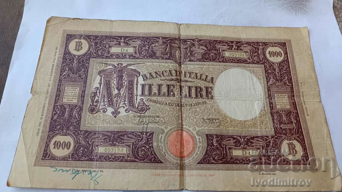 Италия 1000 лирети 1942