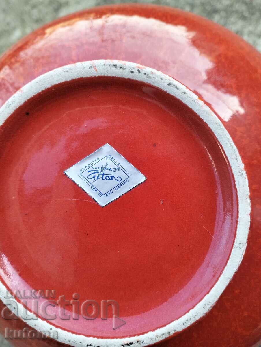 Vaza Citano din portelan rosu italian - 5 Vaza Citano din portelan rosu italian - 5