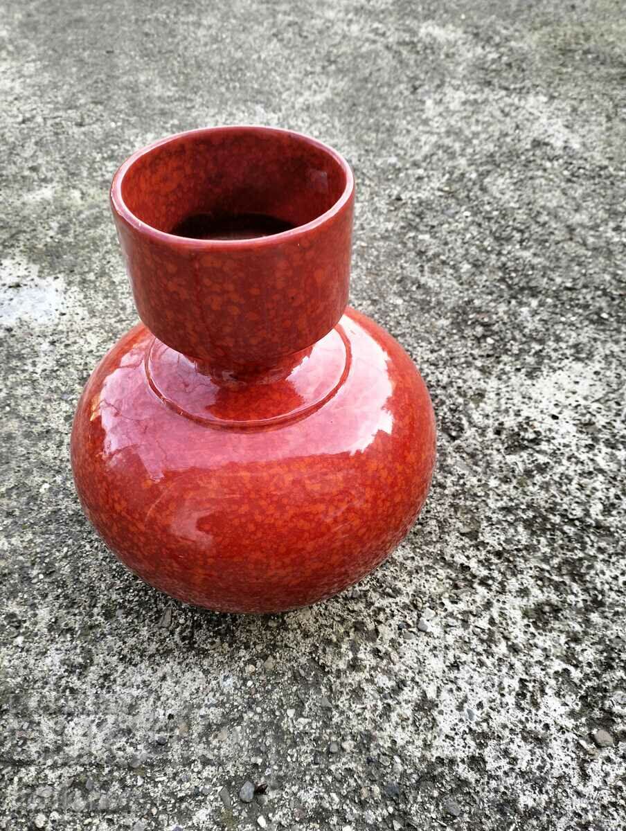 Италианска ваза Citano от червен порцелан