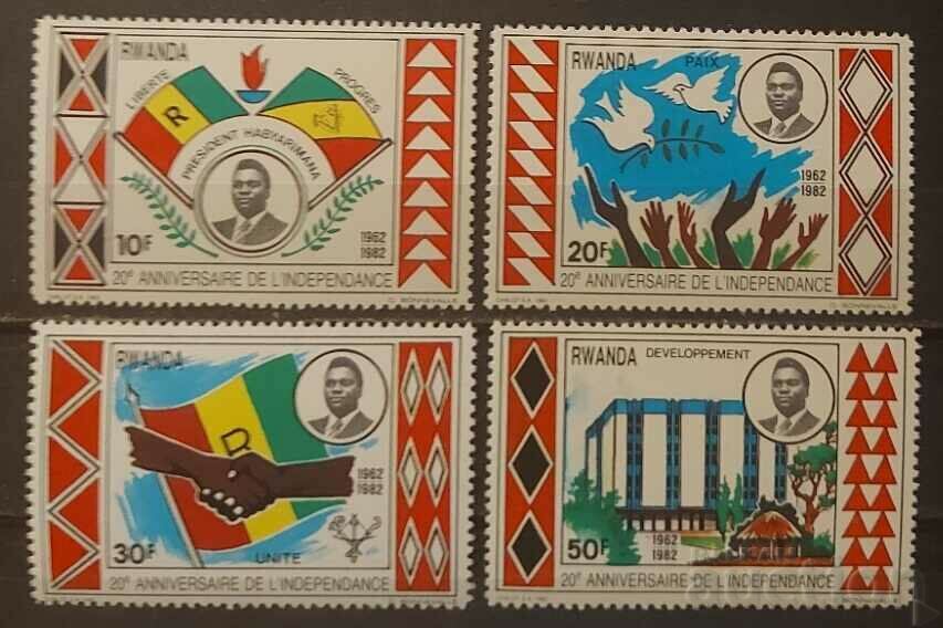 Ρουάντα 1982 Ανεξαρτησία/Προσωπικές/Σημαίες/Κτήρια/Πουλιά MNH