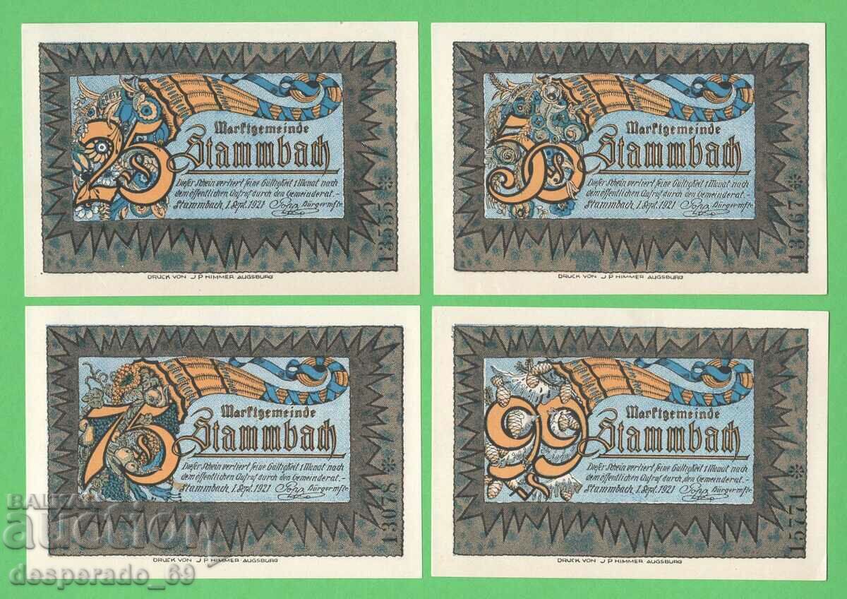 (¯`'•.¸NOTGELD (city Stammbach) 1921 UNC -4 pcs. banknotes •'´¯) with price 16.00 BGN | € 8.18 (¯`'•.¸NOTGELD (city Stammbach) 1921 UNC -4 pcs. banknotes •'´¯) with price 16.00 BGN | € 8.18